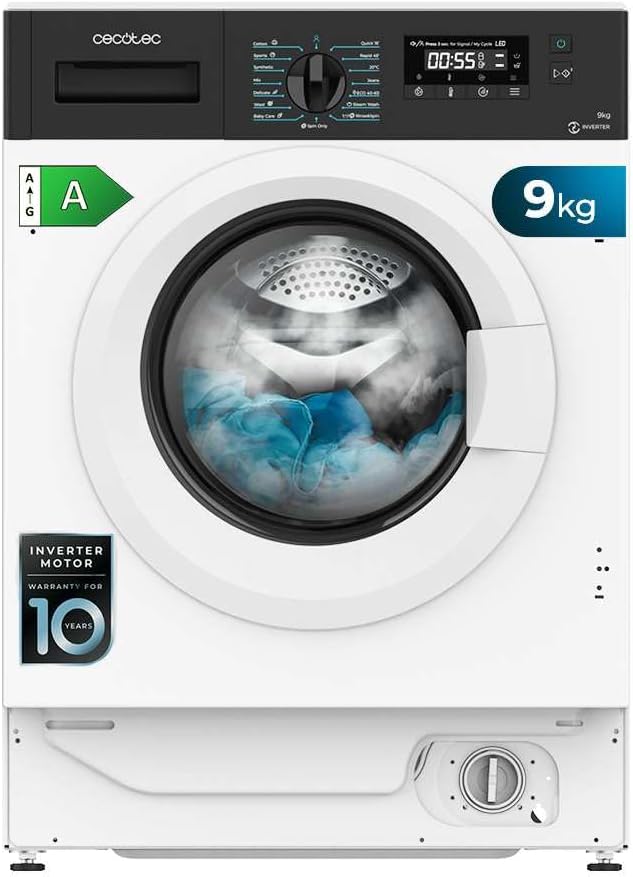 Lavadora integrable Cecotec Bolero DressCode 940 BI Inverter A