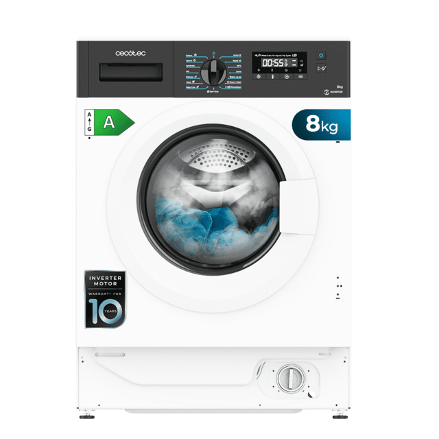 Lavadora integrable Cecotec Bolero DressCode 840 BI Inverter A