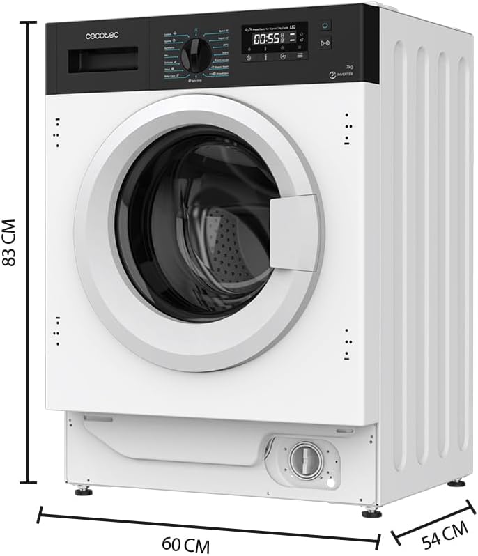 Lavadora integrable Cecotec Bolero DressCode 740 BI Inverter A