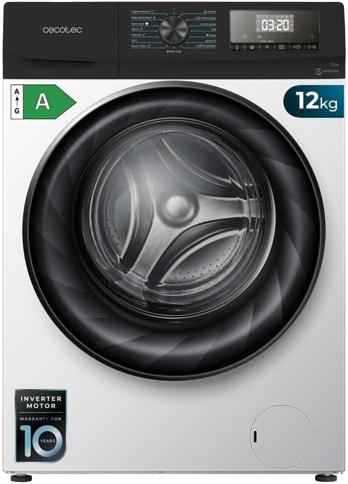 Lavadora Cecotec Bolero DressCode 120700 Inverter A