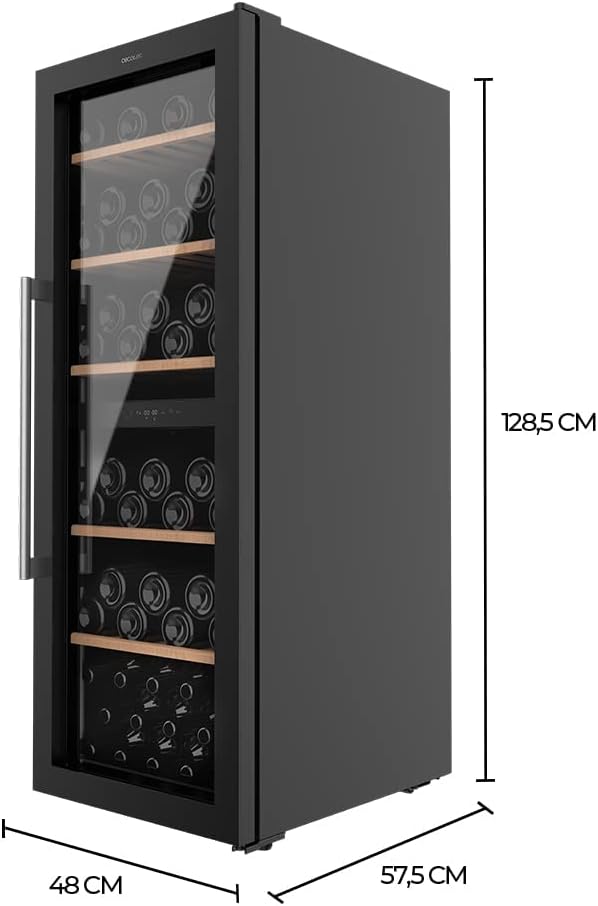 Vinoteca Cecotec Bolero GrandSommelier Duo 77000 Black