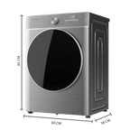 Lavadora secadora Cecotec Bolero Wash&Dry 10680 Inverter Steel B