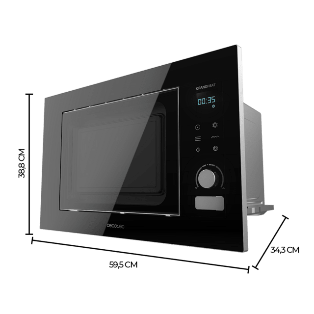 Microondas encastrable Cecotec GrandHeat 2090 Built-in Touch Black