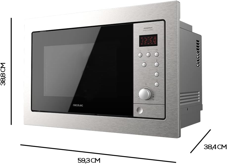 Microondas encastrable Cecotec GrandHeat 2500 Built-in SteelBlack