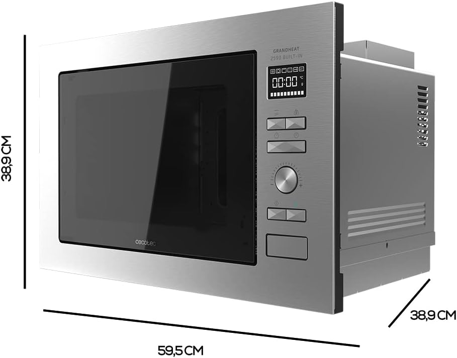 Microondas encastrable Cecotec GrandHeat 2590 Built-in SteelBlack