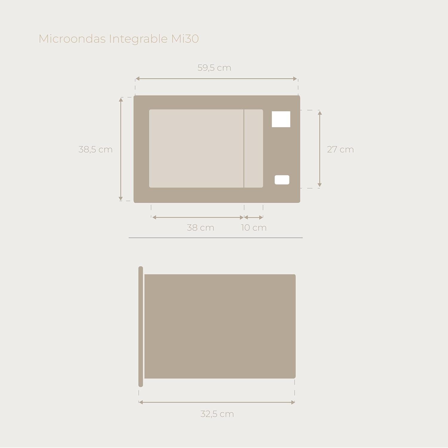 Microondas integrable EVVO Mi30 Black