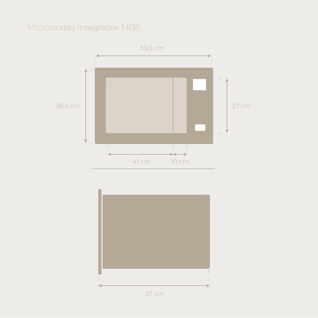 Microondas integrable EVVO Mi35 Inox