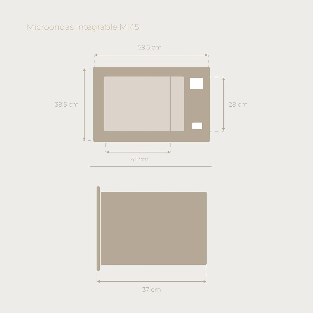 Microondas integrable EVVO Mi45 Glass Bl