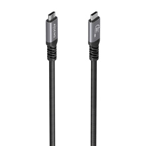 Cable USB 3.2 Gen1 Aluminio 5Gbps 4K@60Hz 3A 60W E-Mark, Tipo USB-C/M-USB-C/M, Negro, 10M