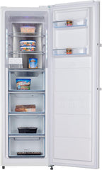 INFINITON Congelador Vertical CV-265L85WEM, 282 Litros, 185 cm de Altura, LCD touchControl, No Frost, Inverter, E, Fabricador de hielo manual incorporado