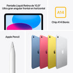 Apple iPad 10.9 2022 10th WiFi/ A14 Bionic/ 64GB/ Plata - MPQ03TY/A