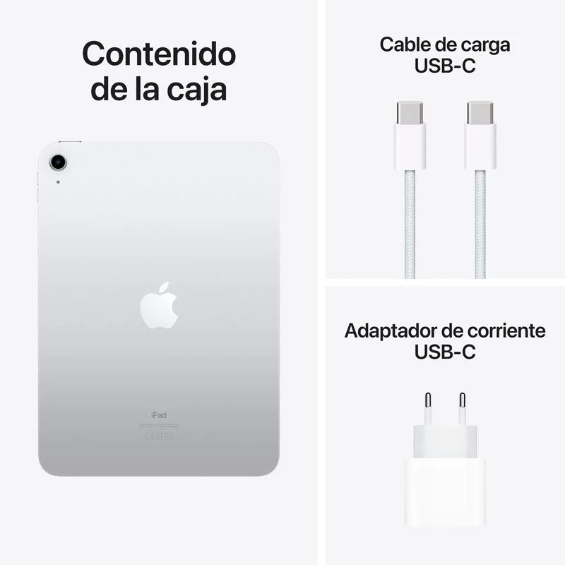 Apple iPad 10.9 2022 10th WiFi/ A14 Bionic/ 64GB/ Plata - MPQ03TY/A