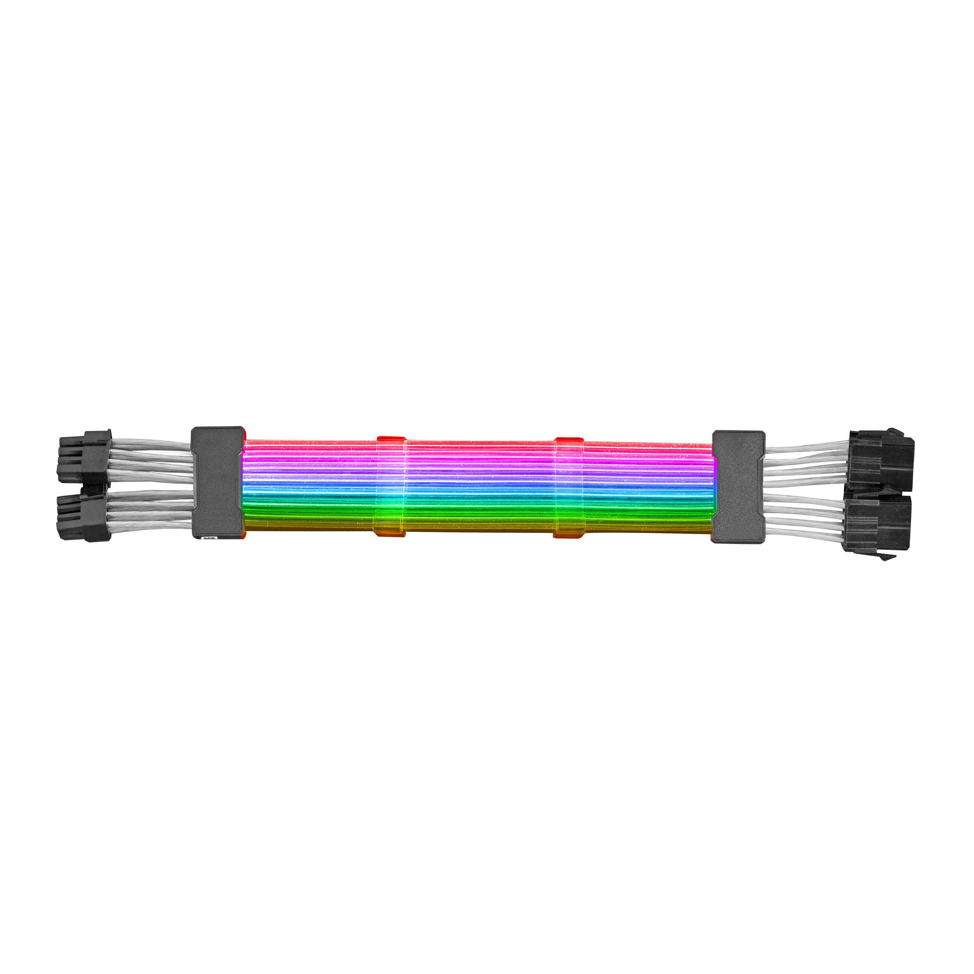 MCA-16, Cable Extensor ARGB 8+8pin PCIe para Tarjeta Gráfica, LEDs Ultrabrillantes, Compatibilidad Total, AWG18 de Cobre Puro, 310mm