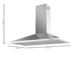 Campana extractora piramidal Cecotec Bolero Flux PM 903500 Inox B