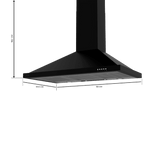 Campana extractora piramidal Cecotec Bolero Flux PM 906500 Black A