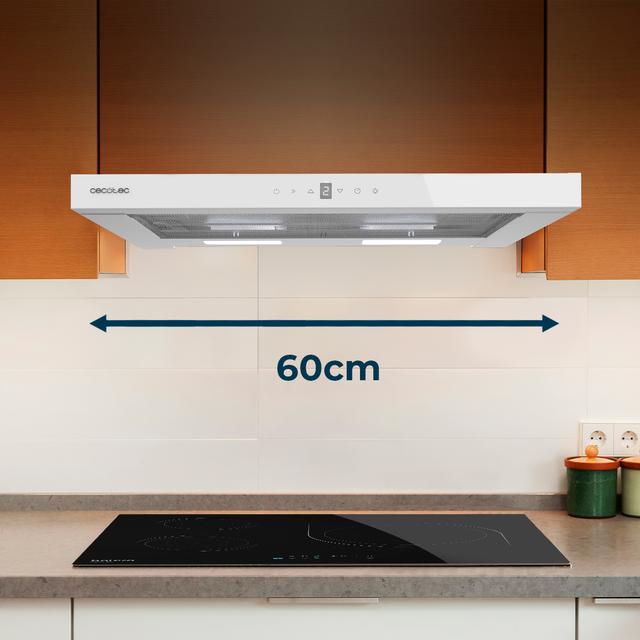 Campana extratora telescópica Cecotec Bolero Flux TLT 605500 Glass White A++