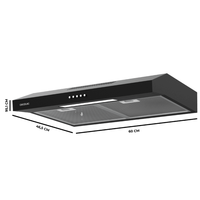 Campana extratora convencional Cecotec Bolero Flux CM 602200 Black B