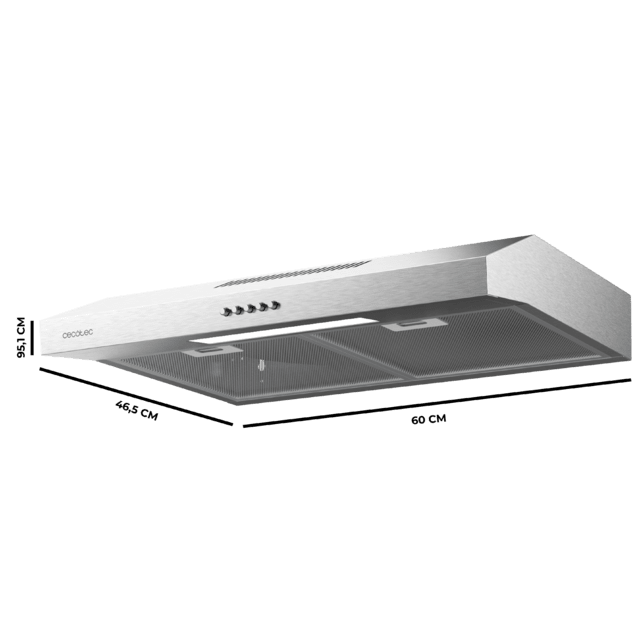 Campana extratora convencional Cecotec Bolero Flux CM 602200 Inox B