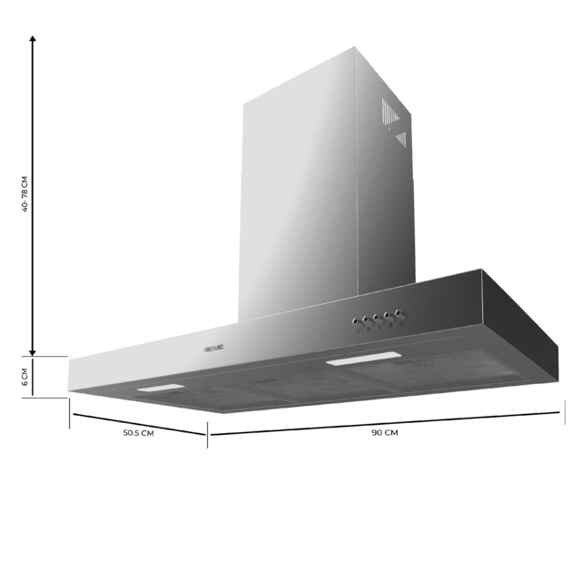 Campana T Cecotec Bolero Flux TM 906500 Inox A