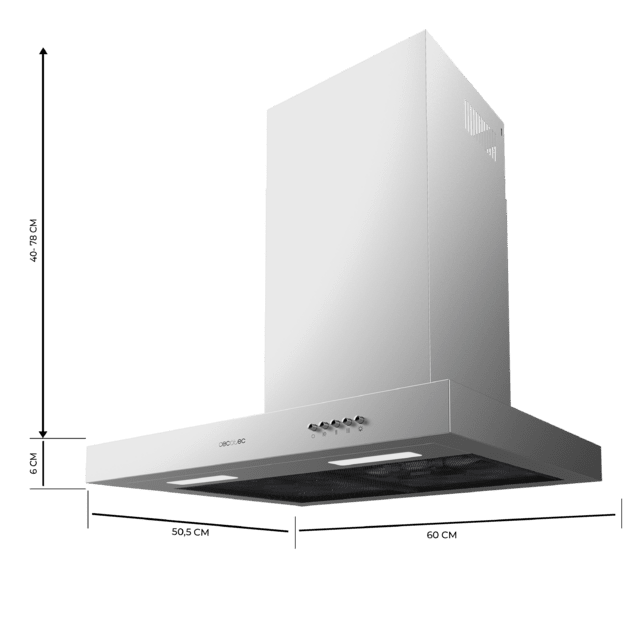 Campana T Cecotec Bolero Flux TM 606500 Inox A