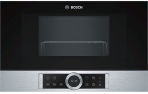 MICROONDAS BOSCH BER634GS1 21 LITROS INOX/NEGRO AP DERECHA INTEGRABLE SIN MARCO ELECTRONICO SIN PLATO