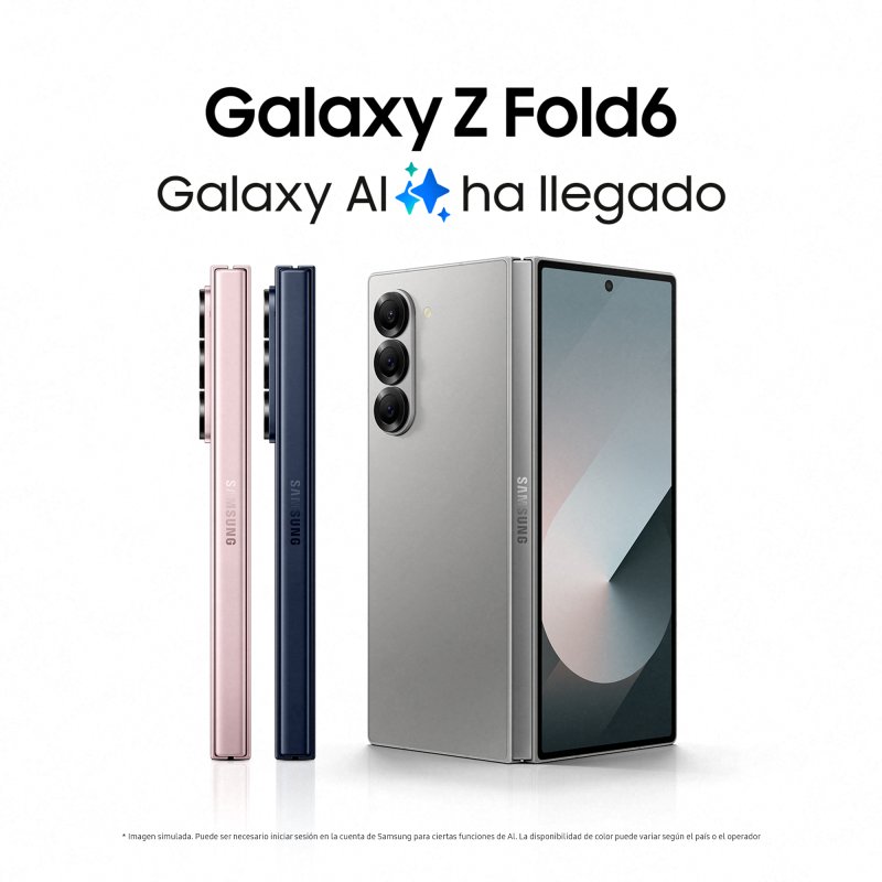 Móvil Samsung Galaxy Z Fold6 256GB Smartphone Plegable con IA Rosa Libre
