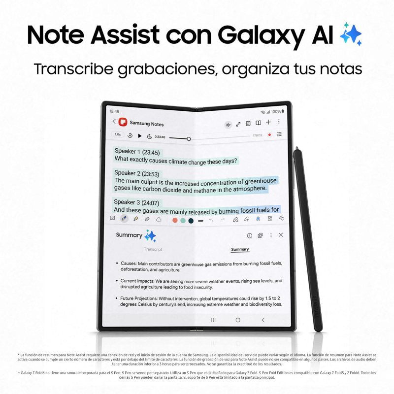 Móvil Samsung Galaxy Z Fold6 256GB Smartphone Plegable con IA Rosa Libre