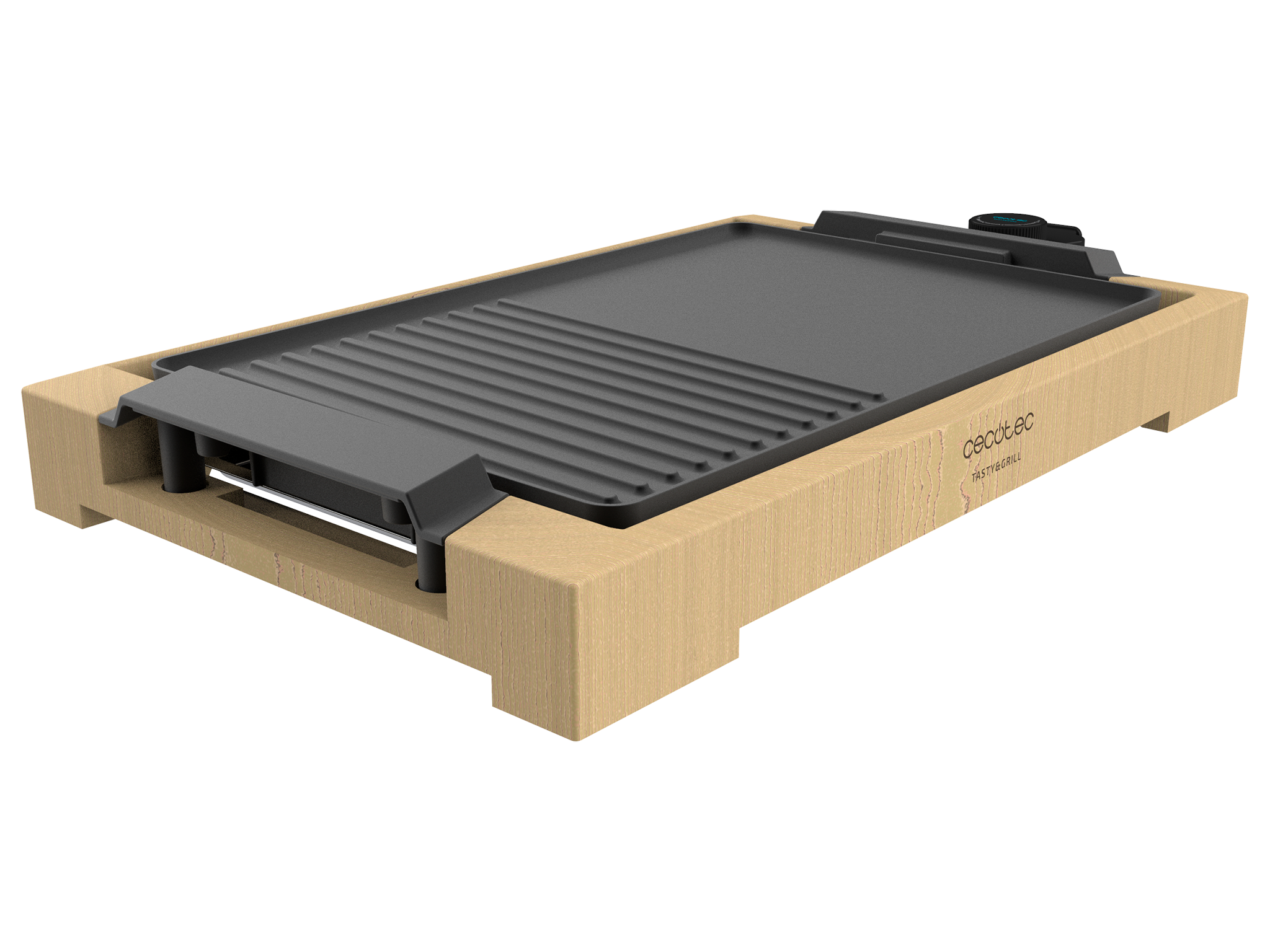 Plancha de asar Cecotec Tasty&Grill 2000 Bamboo Black