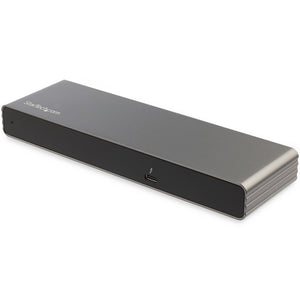 Dock Thunderbolt 3 - Docking Station Thunderbolt 3 de Dos Monitores DisplayPort HDMI y VGA 1080p para Portátil - Replicador de Puertos con Entrega de Alimentación PD de 85W y Carga - Ethernet - 2x USB-A - para Windows y Mac