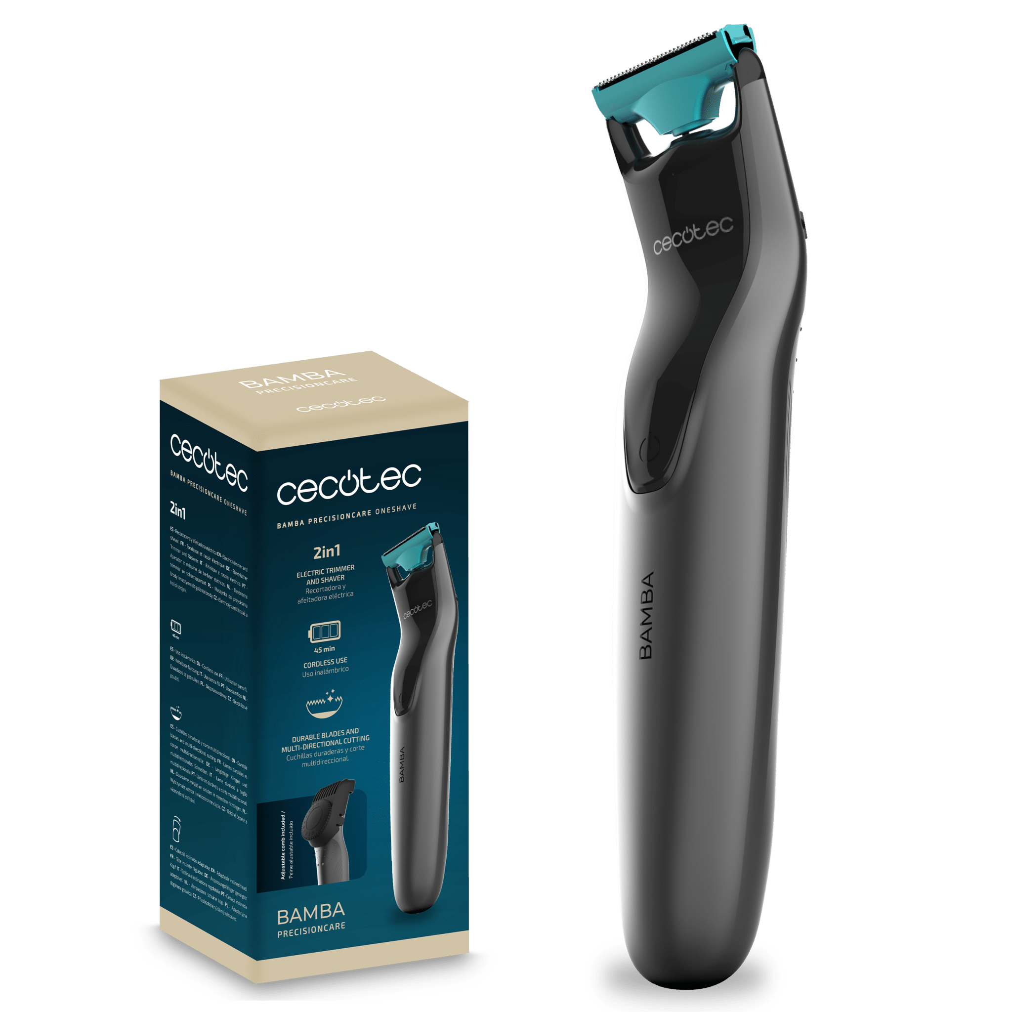 Recortador de Barba Cecotec Bamba PrecisionCare OneShave