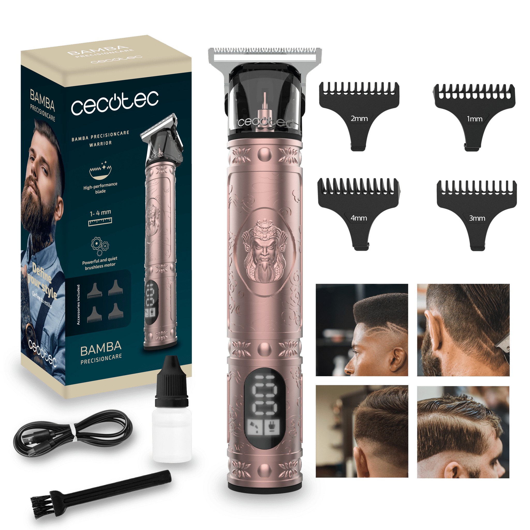 Perfiladora de pelo Cecotec Bamba PrecisionCare Warrior