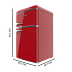 frigorífico Cecotec Bolero CoolMarket 2D Origin 86 Red E