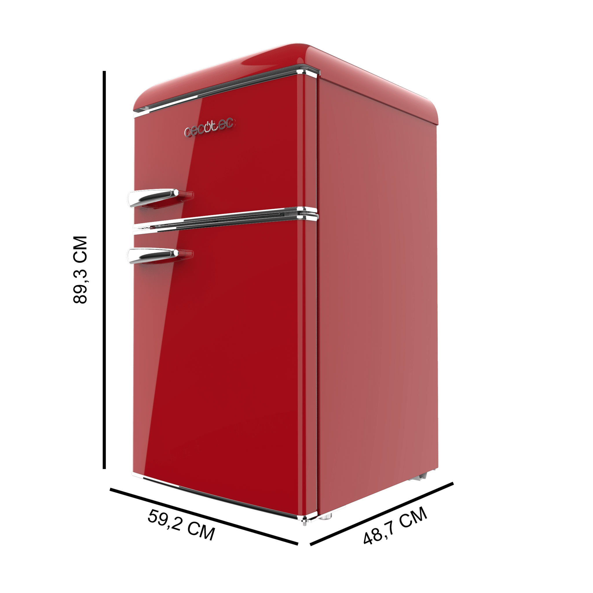 frigorífico Cecotec Bolero CoolMarket 2D Origin 86 Red E