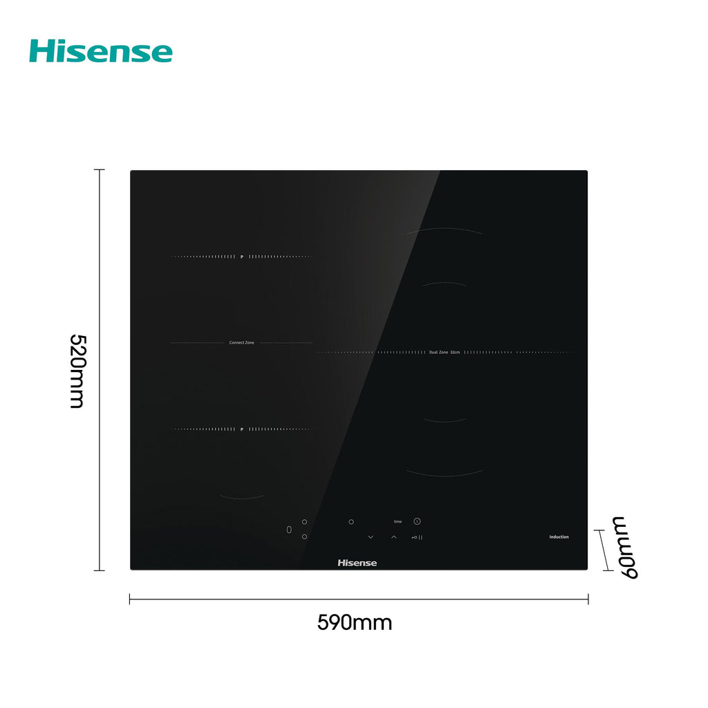 PLACA HISENSE I6337C DSCT INDUCCION 3 FUEGOS 2 ZONAS COMBINABLES FUEGO 32CM