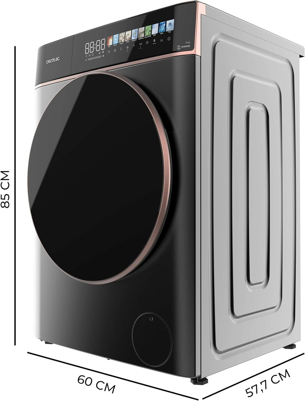 Lavadora Cecotec Bolero DressCode 10900 Autodose Inverter FullColor Steel A