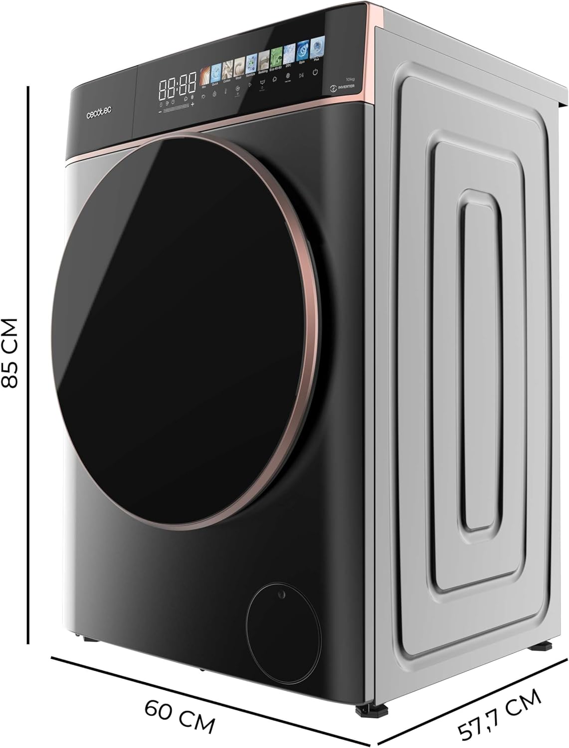 Lavadora Cecotec Bolero DressCode 10900 Autodose Inverter FullColor Steel A