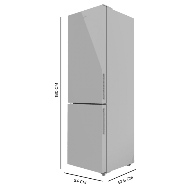 Frigorífico combi Cecotec Bolero CoolMarket Combi 250 Grey Glass E