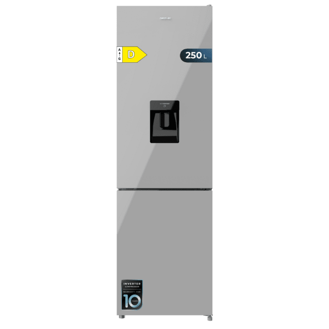 Frigorífico combi Cecotec Bolero CoolMarket Combi 250 WD Grey Glass D