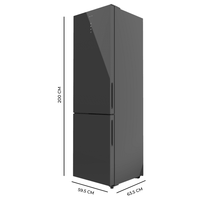 Frigorífico combi Cecotec Bolero CoolMarket Combi 356 Grey Glass E