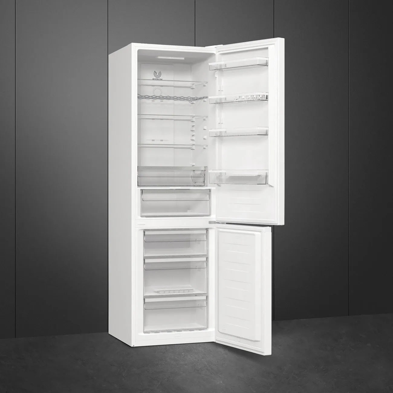 FRIGORIFICO COMBI SMEG RC20WDNE BLANCO 200X60 DISPLAY BANDEJAS CRISTAL CLASE E (A+) *-*