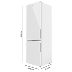 Frigorífico combi Cecotec Bolero CoolMarket Combi 356 White Glass E