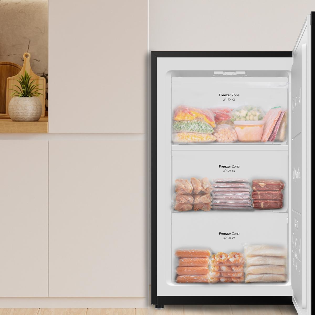 Congelador vertical Cecotec Bolero CoolMarket TF 87 Black