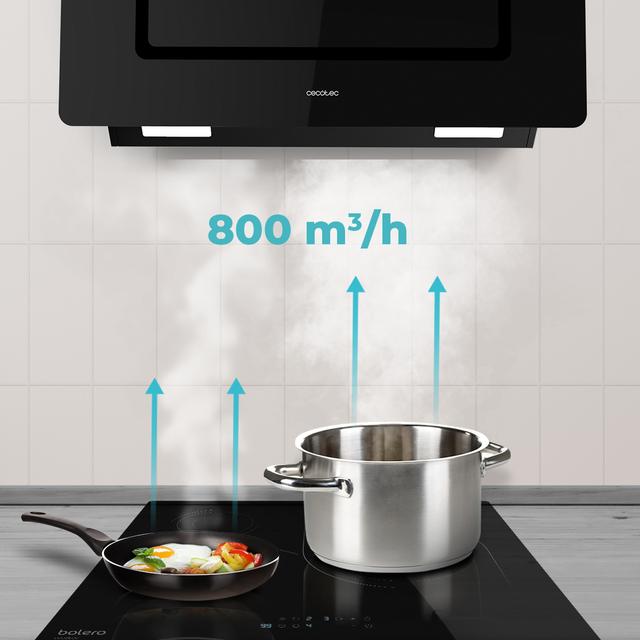 Campana decorativa Cecotec Bolero Flux DT 908002 Glass Black A++