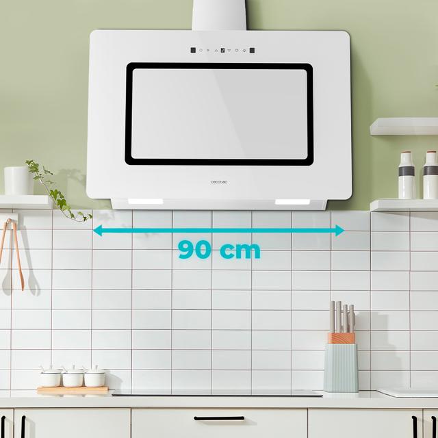 Campana decorativa Cecotec Bolero Flux DT 908002 Glass White A++