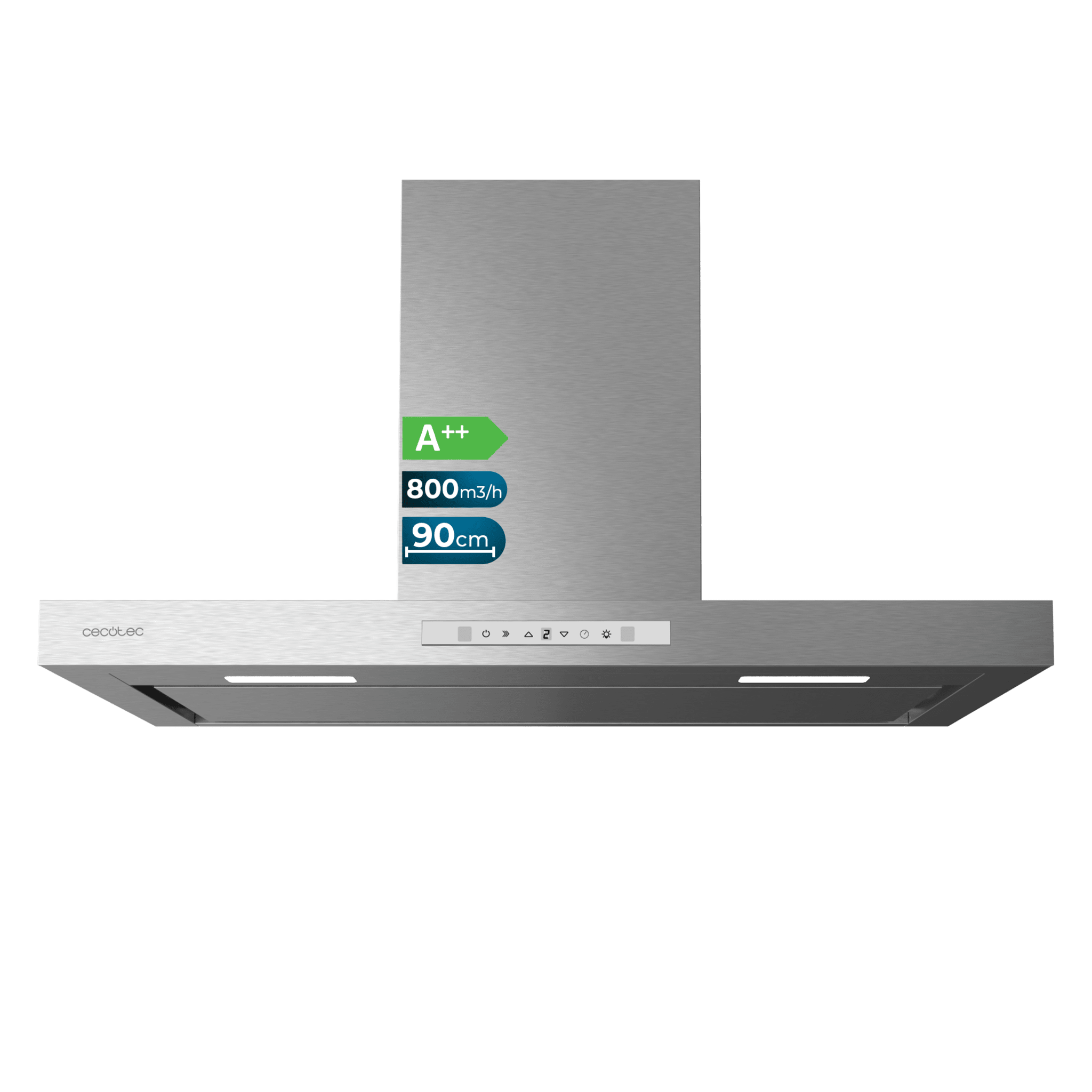 Campana T Cecotec Bolero Flux TT 908000 Slim Glass White A++