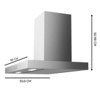 Campana T Cecotec Bolero Flux TT 908000 Slim Glass White A++