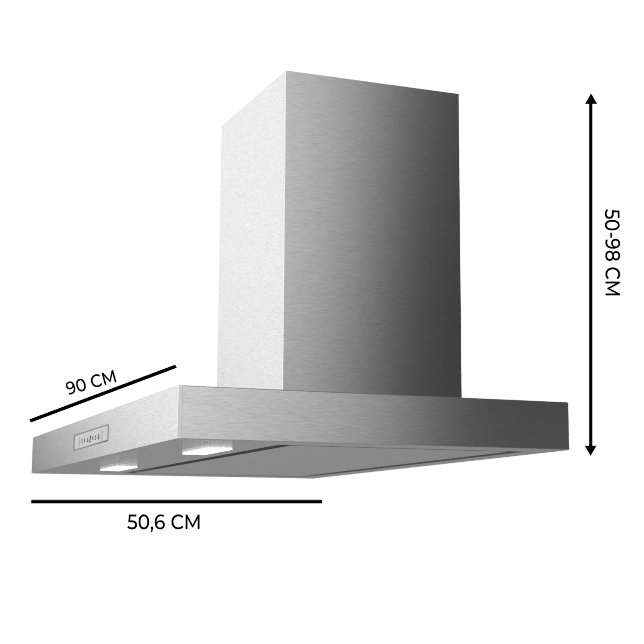 Campana T Cecotec Bolero Flux TT 908000 Slim Glass White A++