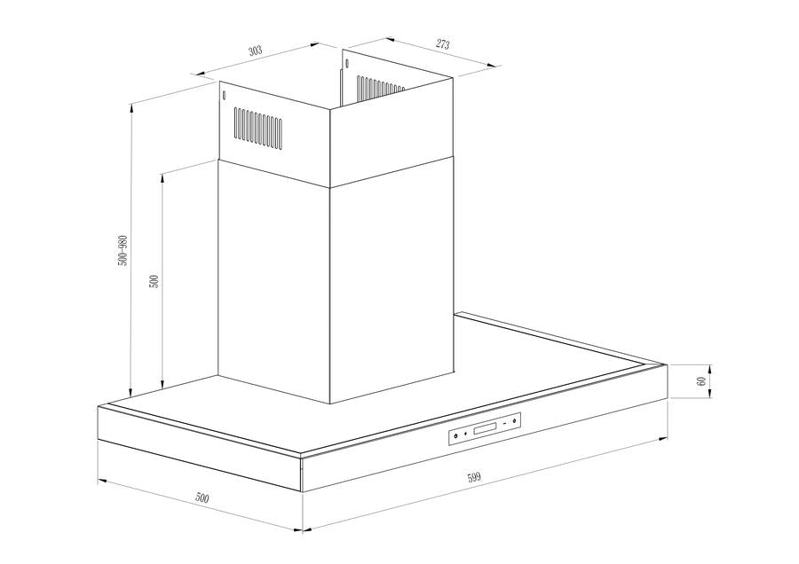 Campana Extractora Decorativa EVVO CE32 Inox