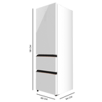 Frigorífico Cecotec Bolero CoolMarket Combi FD 400 White Glass E