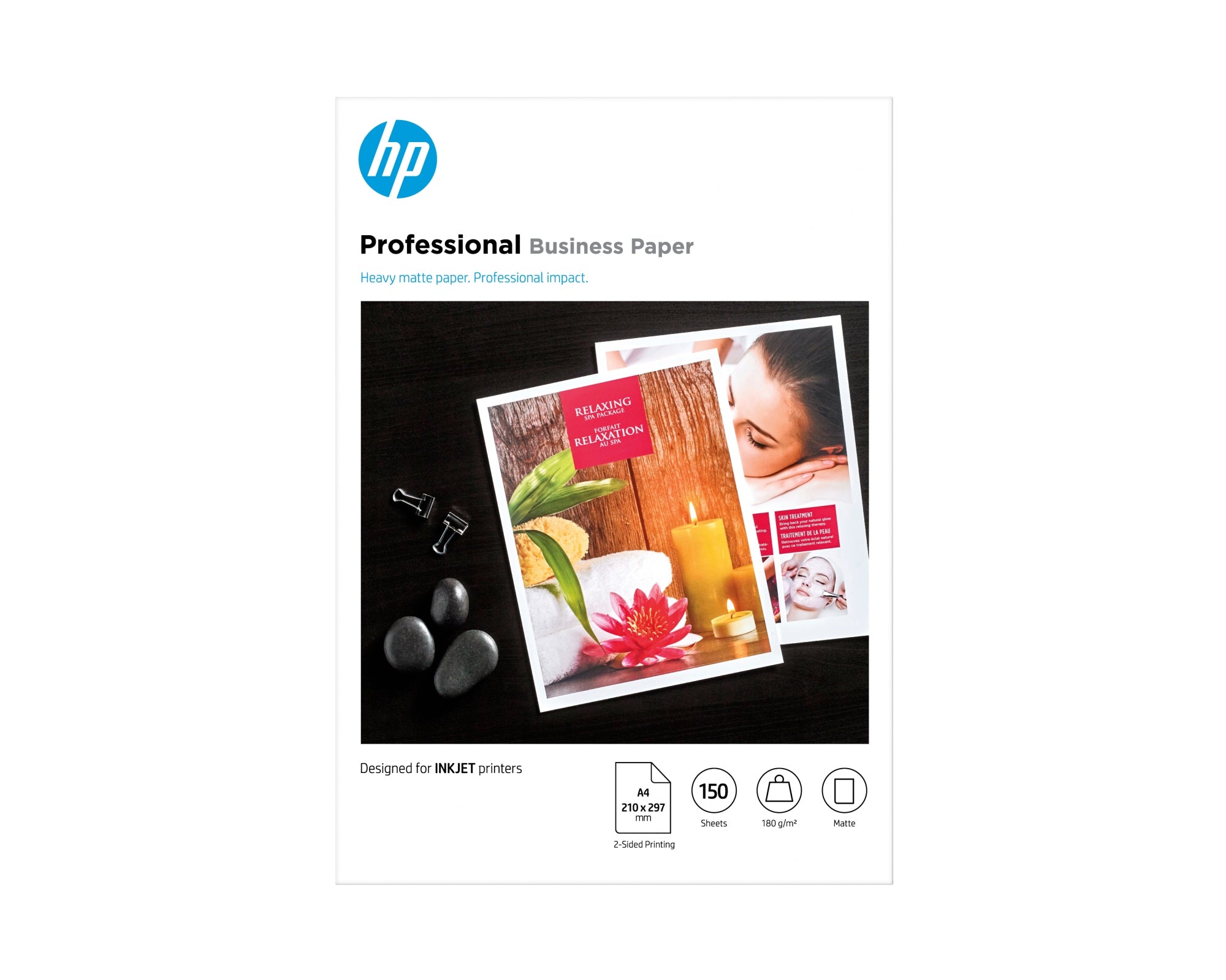 Papel para uso empresarial profesional , mate, 180 g/m2, A4 (210 x 297 mm), 150 hojas